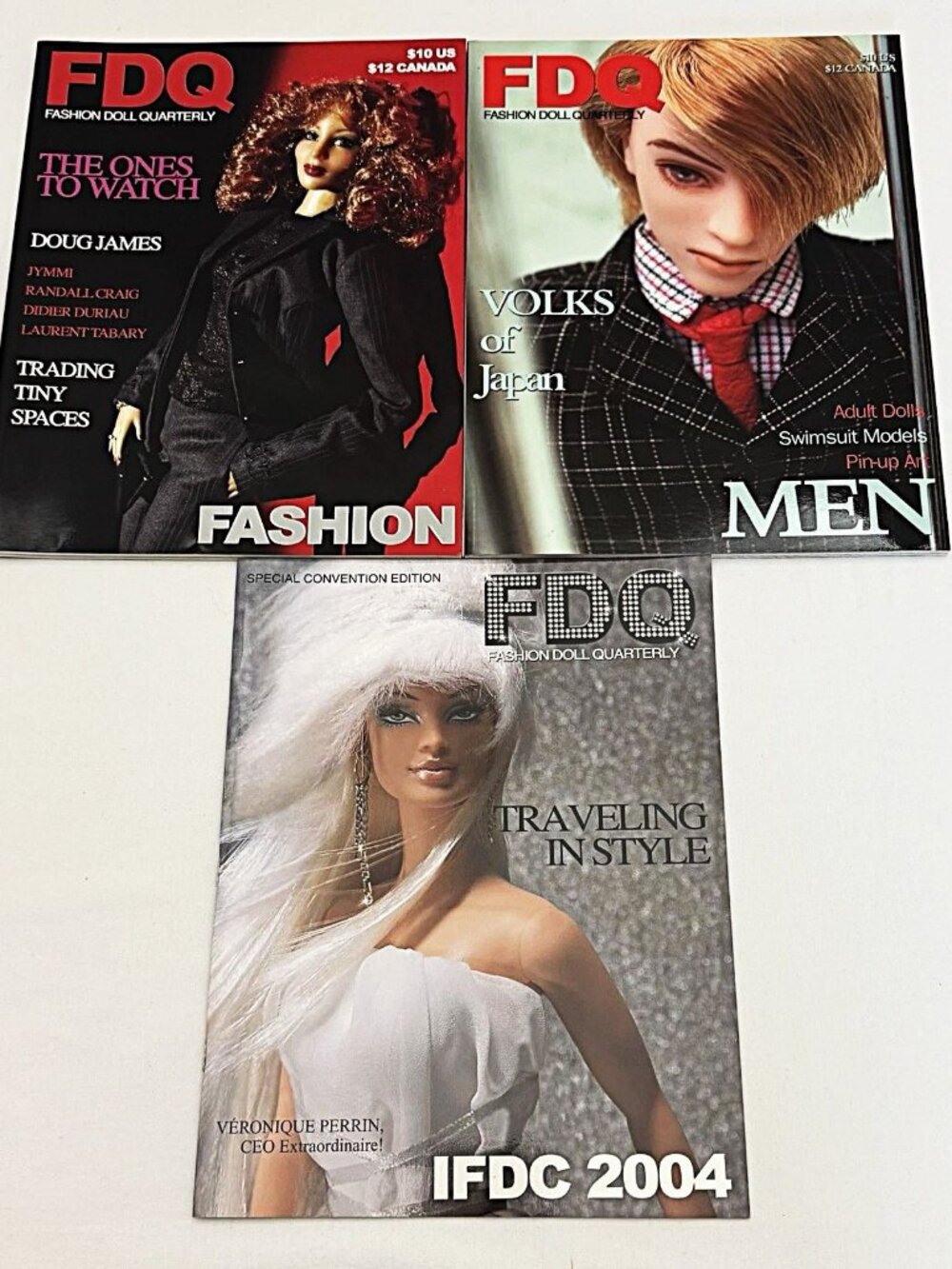 Fdq Fashion Doll Quarterly Magazine Lot Of 3 2004 Summer Autumn IFDC Editions